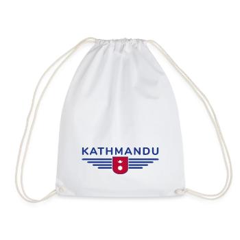 Kathmandu Design – Nepals Herz - Turnbeutel - Weiß - Vorne