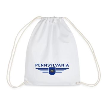 Pennsylvania Fan T-Shirt – Perfect for fans - Drawstring Bag - white - Front