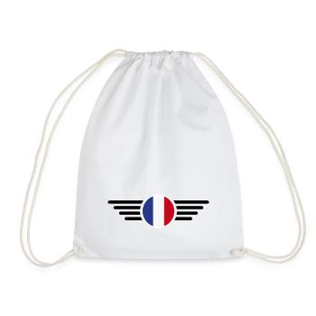 France Style T-Shirt - Drawstring Bag - white - Front