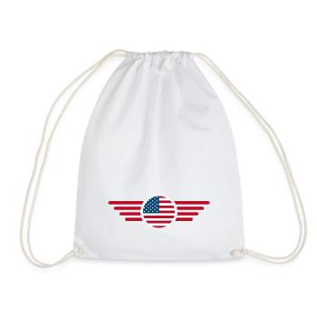 USA Freedom Spirit T-Shirt - Drawstring Bag - white - Front
