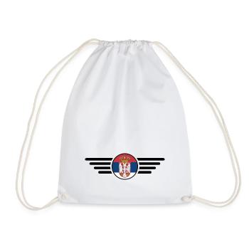 T-shirt design de style Serbie - Sac de sport léger - blanc - Devant