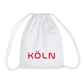 Köln T-Shirt – Domstadt Liebe - Turnbeutel - Weiß - Vorne