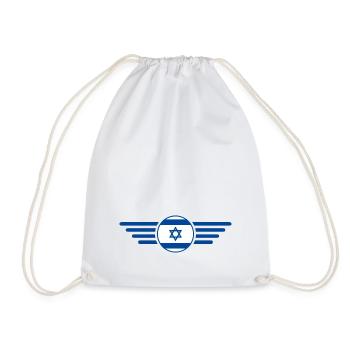 I Love Israel Elegance Style Design T-Shirt - Drawstring Bag - white - Front