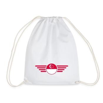 J’aime Singapour, T-shirt design de style élégance - Sac de sport léger - blanc - Devant