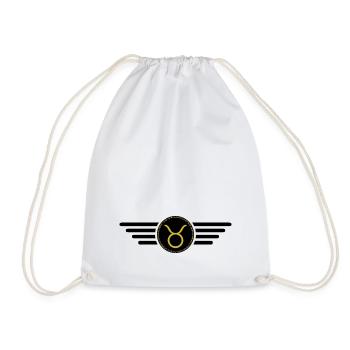 Signe du zodiaque Taureau, design exclusif du t-shirt : - Sac de sport léger - blanc - Devant