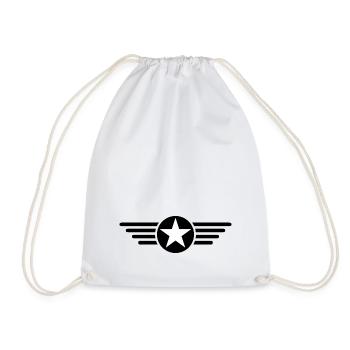 Design élégant de t-shirt Wing Star - Sac de sport léger - blanc - Devant