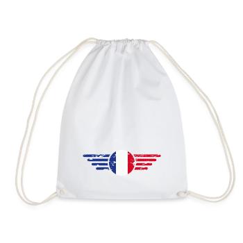 I Love France Elegance Style Design T-Shirt - Drawstring Bag - white - Front