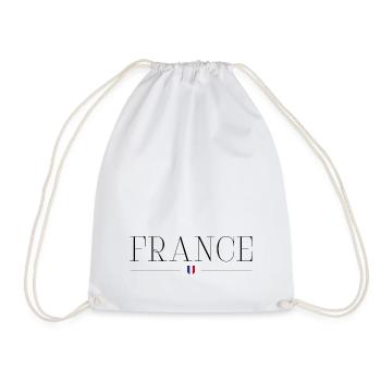 I Love France Elegance Style Design Outfits - Drawstring Bag - white - Front