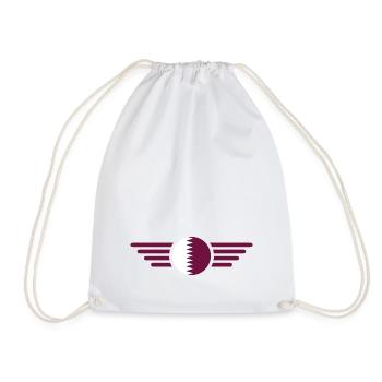 Qatar Style Design T-Shirt - Drawstring Bag - white - Front