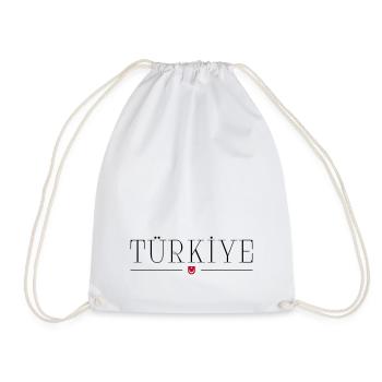 Türkiye Turquie Turquie Ailes et croissant de lune - Sac de sport léger - blanc - Devant