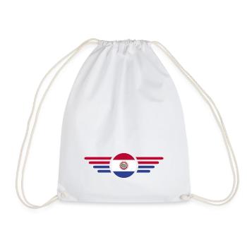 I Love Paraguay, Elegance Style Design T-Shirt - Drawstring Bag - white - Front