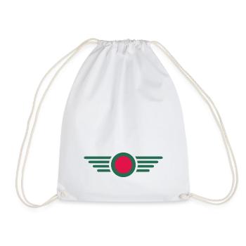 I Love Bangladesh, Elegance Style Design T-Shirt - Drawstring Bag - white - Front