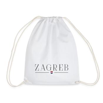 Zagreb, Croatie Style Design T-Shirt - Sac de sport léger - blanc - Devant