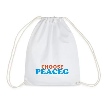 Choisissez la paix - Wähle den Frieden - Sac de sport léger - blanc - Devant