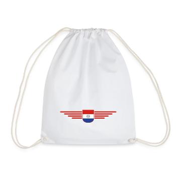 Paraguay Fan T-Shirt - Turnbeutel - Weiß - Vorne