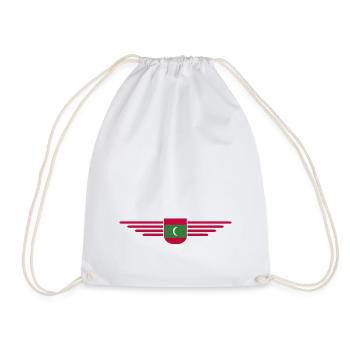 Maldives Fans: Exclusive Shirts - Drawstring Bag - white - Front