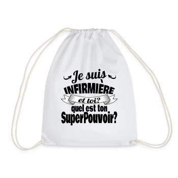 je suis infirmière - Sac de sport léger - blanc - Devant