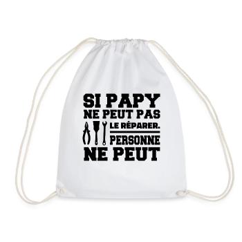 Grand-Père - Si Papy ne peut pas le Réparer - Sac de sport léger - blanc - Devant