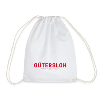 Gütersloh T-Shirt – Show your attachment to your homeland - Drawstring Bag - white - Front