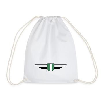 Nigeria Design – Show your love for the country - Drawstring Bag - white - Front