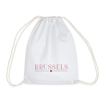Brussels, Belgium Elegance T-Shirt - Drawstring Bag - white - Front