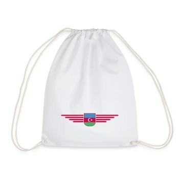 Azerbaijan Design – For Fans & Travelers - Drawstring Bag - white - Front