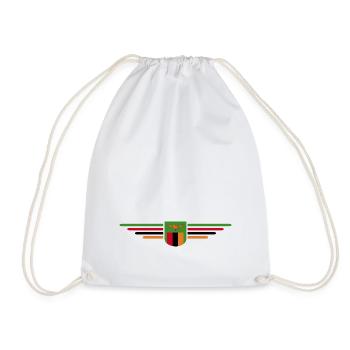 Zambia T-Shirt for Africa Fans - Drawstring Bag - white - Front