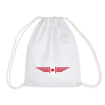 Canada T-Shirt Outfit Design, Nature & Freedom - Drawstring Bag - white - Front