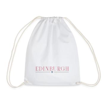 Edinburgh Stil Design T-Shirt - Turnbeutel - Weiß - Vorne