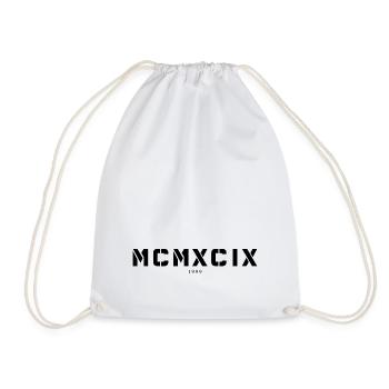 Roman numeral year of birth Made in 1999 - Drawstring Bag - white - Front