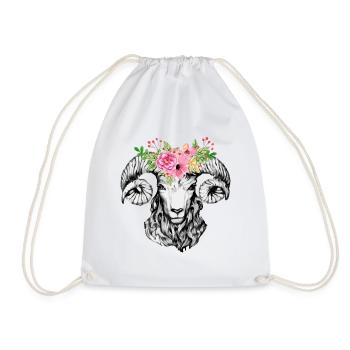 Watercolor Aries - Drawstring Bag - white - Front