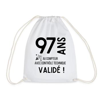Anniversaire 97 ans humour adulte cadeau - Sac de sport léger - blanc - Devant