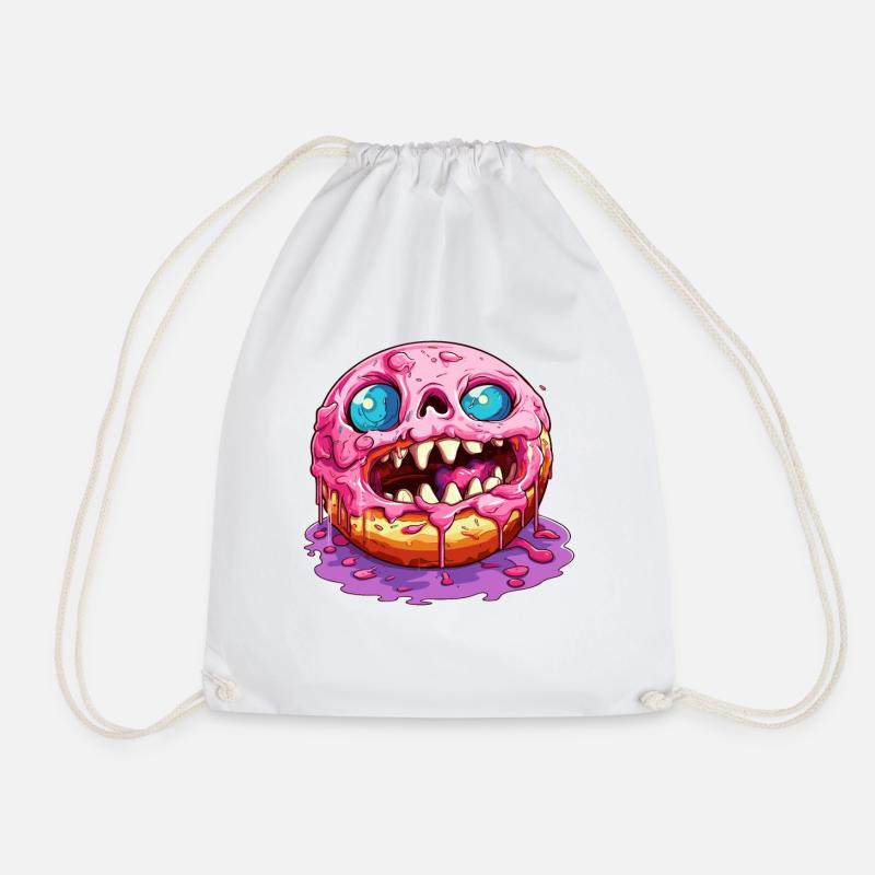 Hässlicher Monster Donut - Turnbeutel - Weiß