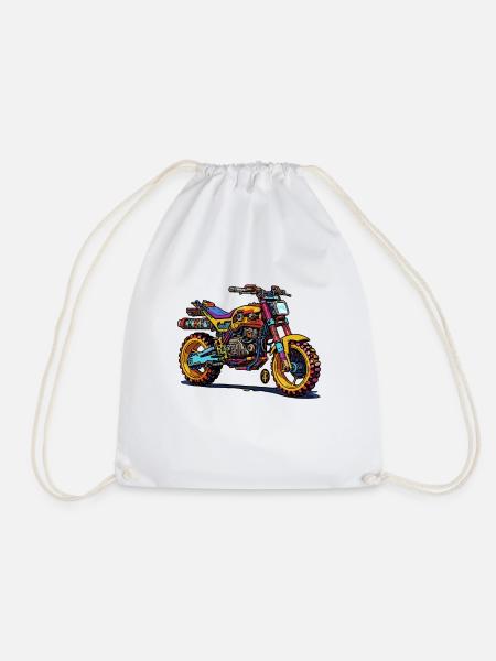 Mein Traum Motorrad aus dem Baukasten - Turnbeutel - Weiß