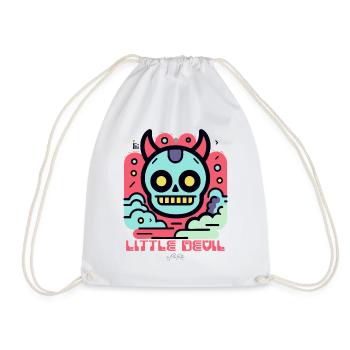 Style de dessin animé moderne : Petit diable - Sac de sport léger - blanc - Devant