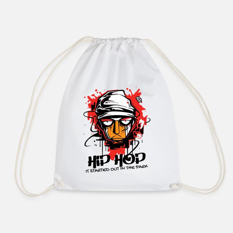 It Started in the Park: Hip Hop - Drawstring Bag - white