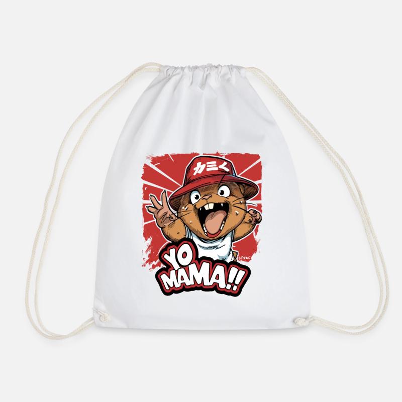 Yo Mama...! cooler Biber Hamster - Turnbeutel - Weiß