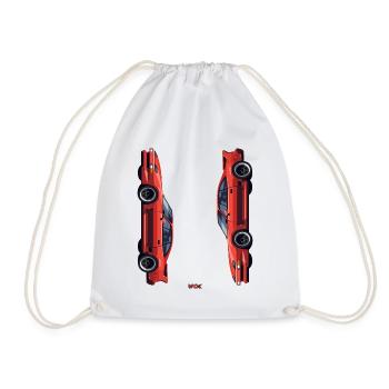 Design of Retro American Sports Car Car - Drawstring Bag - white - Front