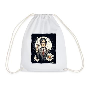 Japanese employee fights for freedom - Drawstring Bag - white - Front