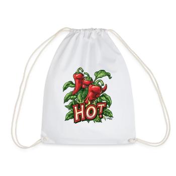 Plante de piment fort - Sac de sport léger - blanc - Devant