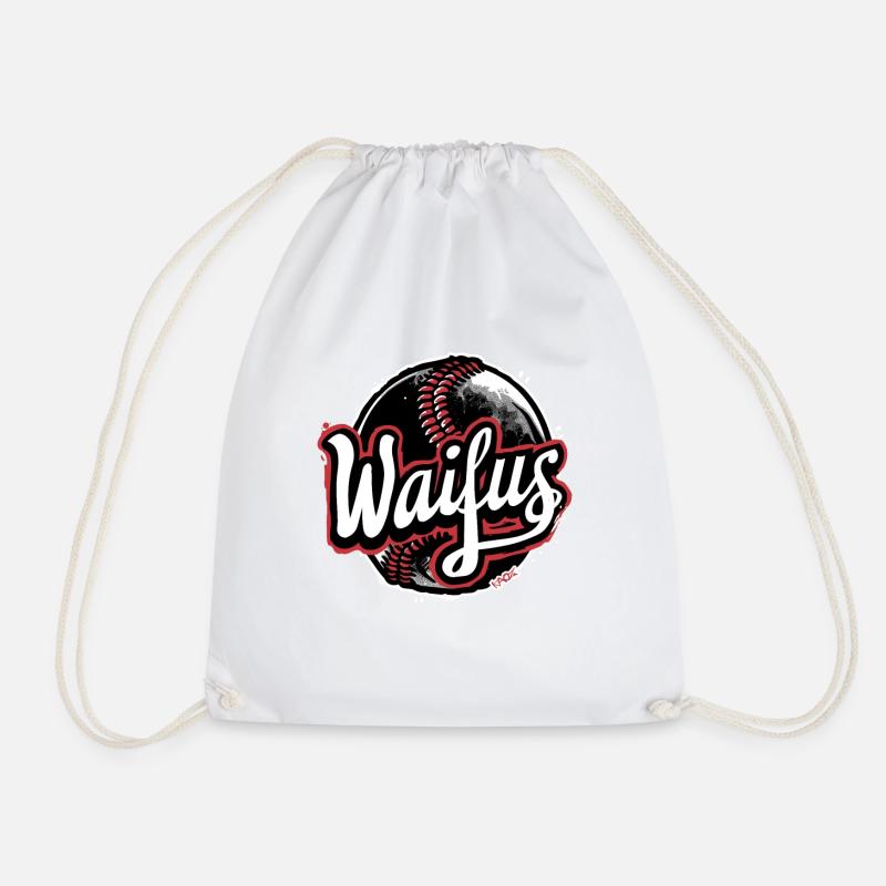 Waifus women's baseball team - Drawstring Bag - white