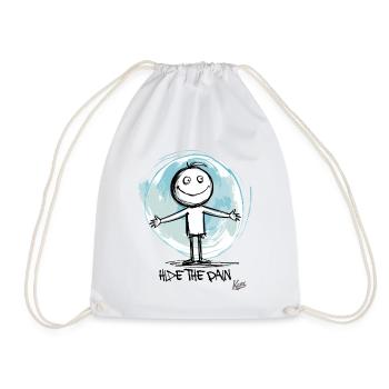 Hide the pain - Drawstring Bag - white - Front