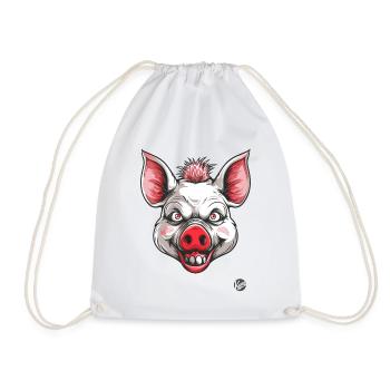 Cochon blanc effrayant psycho horreur - Sac de sport léger - blanc - Devant