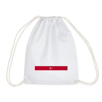 Wings Flag Turkey Türkiye - Drawstring Bag - white - Front