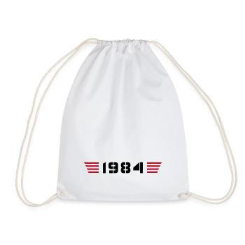 Année de naissance Né en 1984 - Fabriqué en 1984 - Sac de sport léger - blanc - Devant