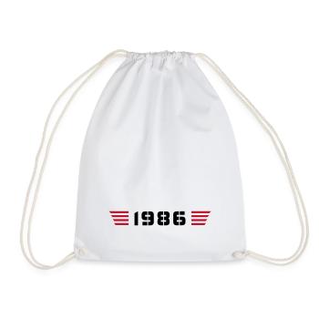 Année de naissance Anniversaire Né en - Fabriqué en 1986 - Sac de sport léger - blanc - Devant