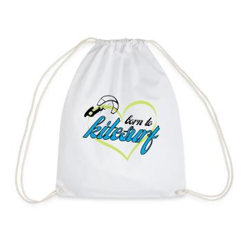 né au kitesurf - Sac de sport léger - blanc - Devant