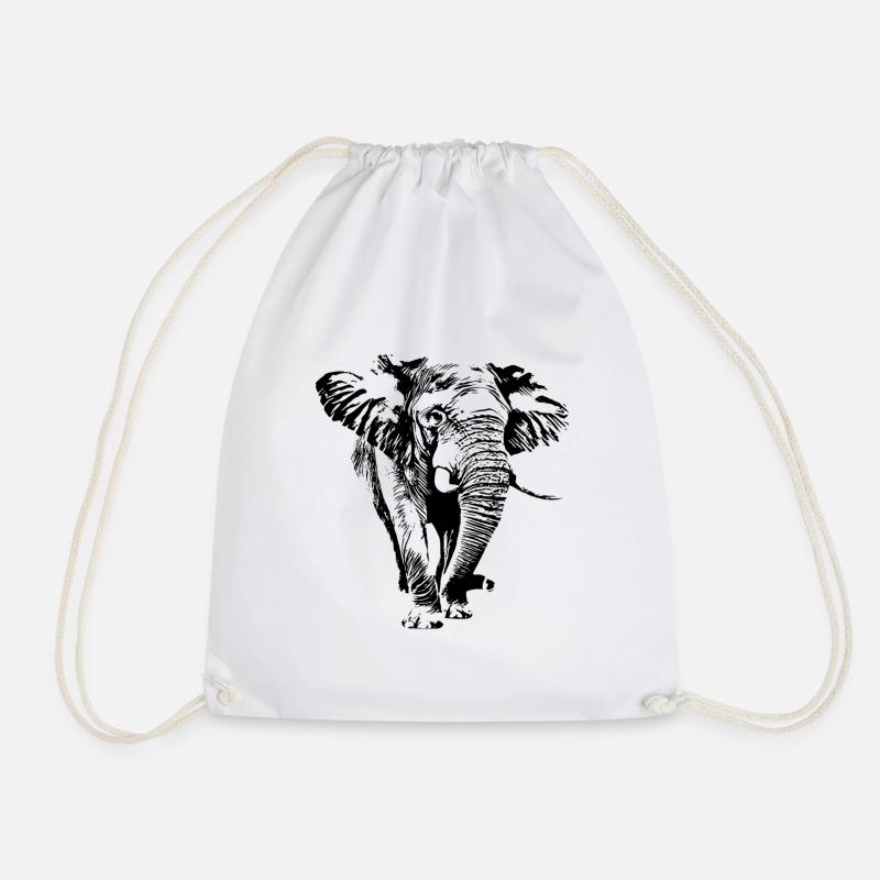 Éléphant - Sac de sport léger - blanc