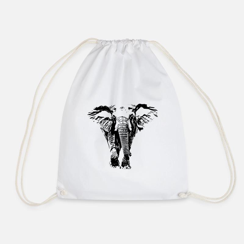 Elefant - Turnbeutel - Weiß