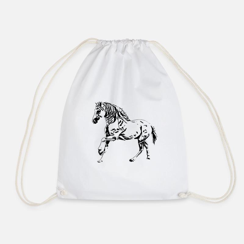 Cheval - Sac de sport léger - blanc